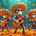 Win prizes with excitement at nohu86, featuring a festive mariachi band and vibrant gaming elements.