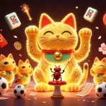 Experience the thrill of betting with link sbobet88 in a vibrant casino-themed illustration.