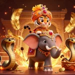 32win showcases an extravagant 3D casino scene highlighting unique characters and vibrant elements.