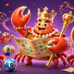 Go88 engages players with thrilling lottery games featuring a regal crab emperor and vibrant prizes.