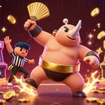 Experience the excitement of myhm88 with a dynamic casino scene featuring lively characters and colorful game elements.