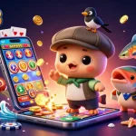 Engage with GG88's vibrant casino visual showcasing a lively slot scene with rich characters and immersive game elements.