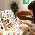 Custom keychains on display in a vibrant e-commerce shop, enticing shoppers with unique designs and colourful accessories.