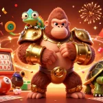 Experience thrilling lottery excitement with 92lottery, featuring vibrant characters and celebratory game elements.