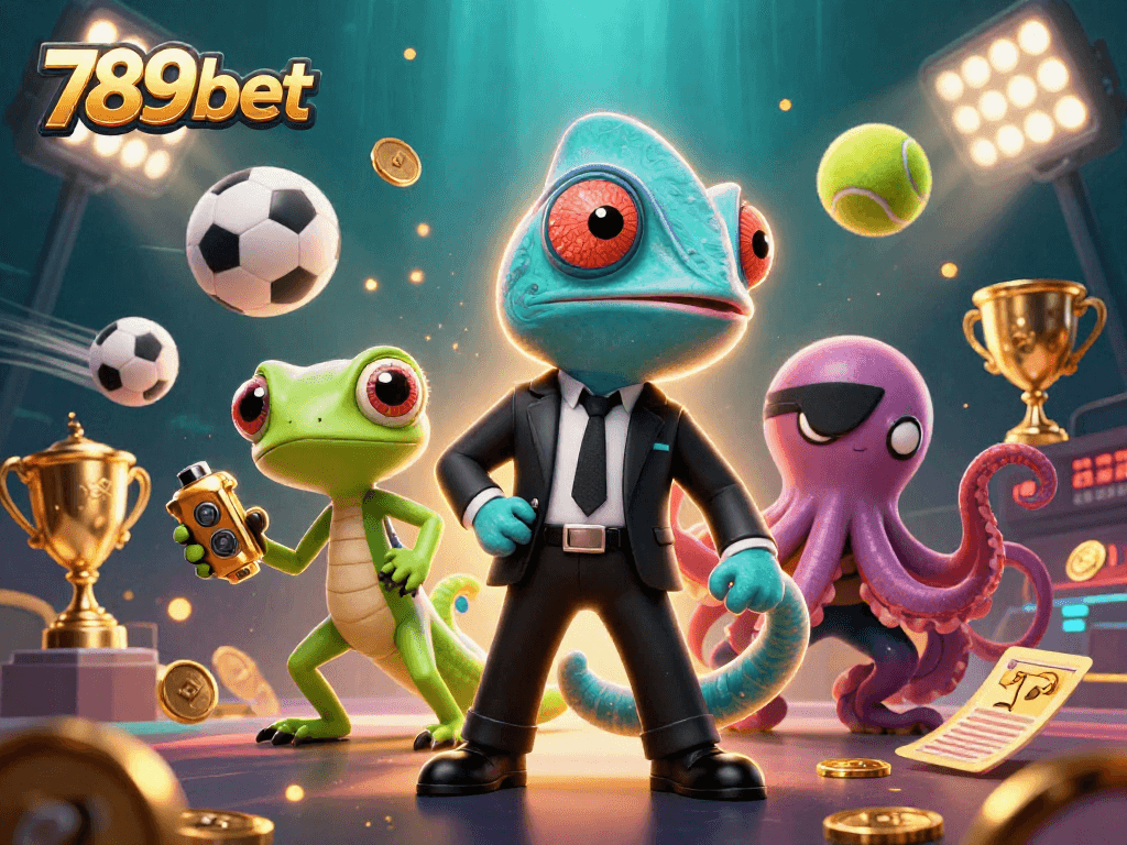 Experience thrilling gaming at 789bet with animated characters and dynamic sports elements.