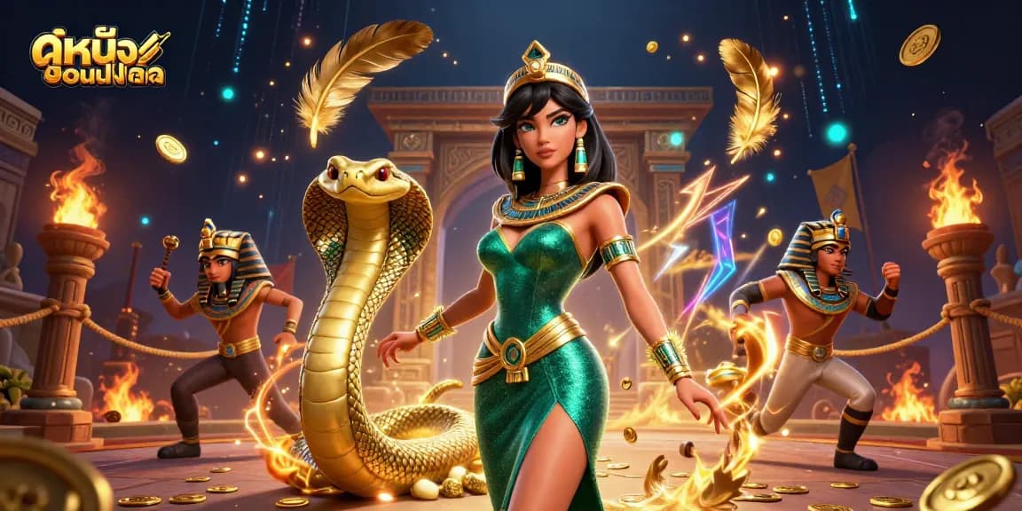 Engage in ดูหนังออนไลน์ with fun scenes featuring characters immersed in a dynamic casino atmosphere.