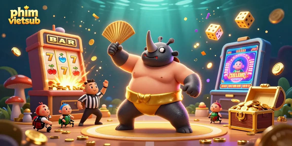 Experience thrilling action and excitement in phim vietsub with animated casino characters and vibrant graphics.