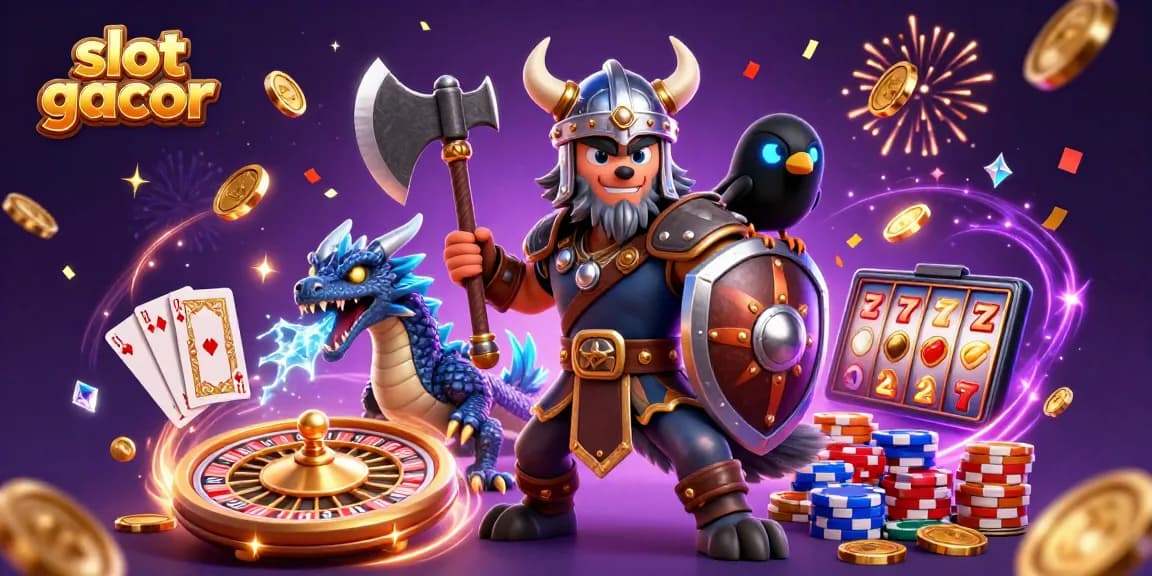 Engage with slot gacor action featuring vibrant characters and dynamic casino elements.