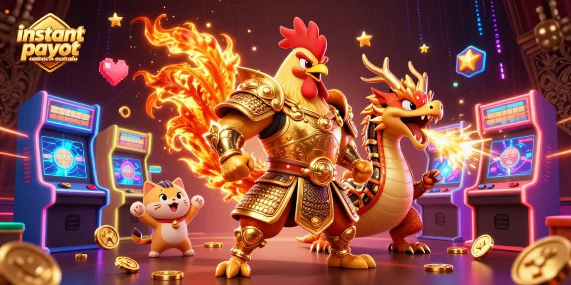 Play at instant payout casinos in Australia with lively 3D cartoon characters and dynamic gaming elements.