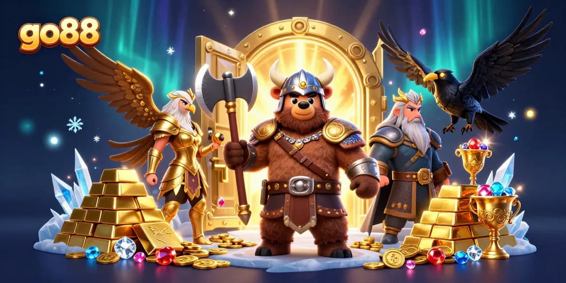 Engage with go88's vibrant 3D casino adventure filled with treasures and gaming excitement.
