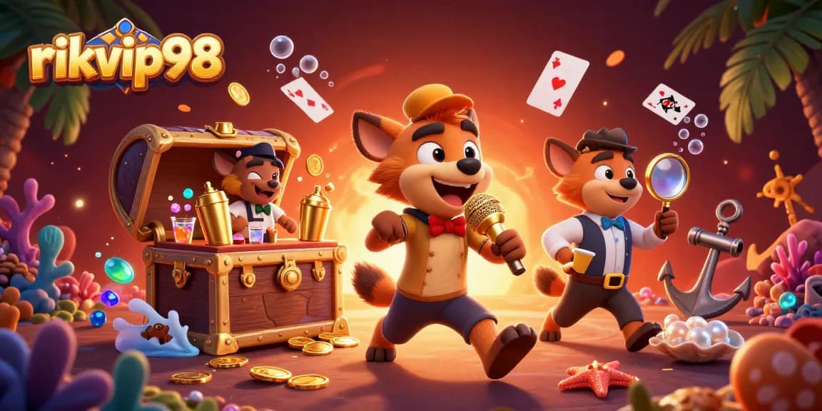 Experience a vibrant gaming scene with rikvip98 as hyenas run a comedy casino club filled with action.