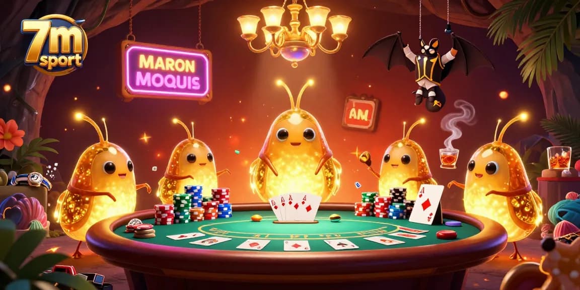 Experience the excitement of 7m sport at a lively cave casino with glowworms and poker tables!