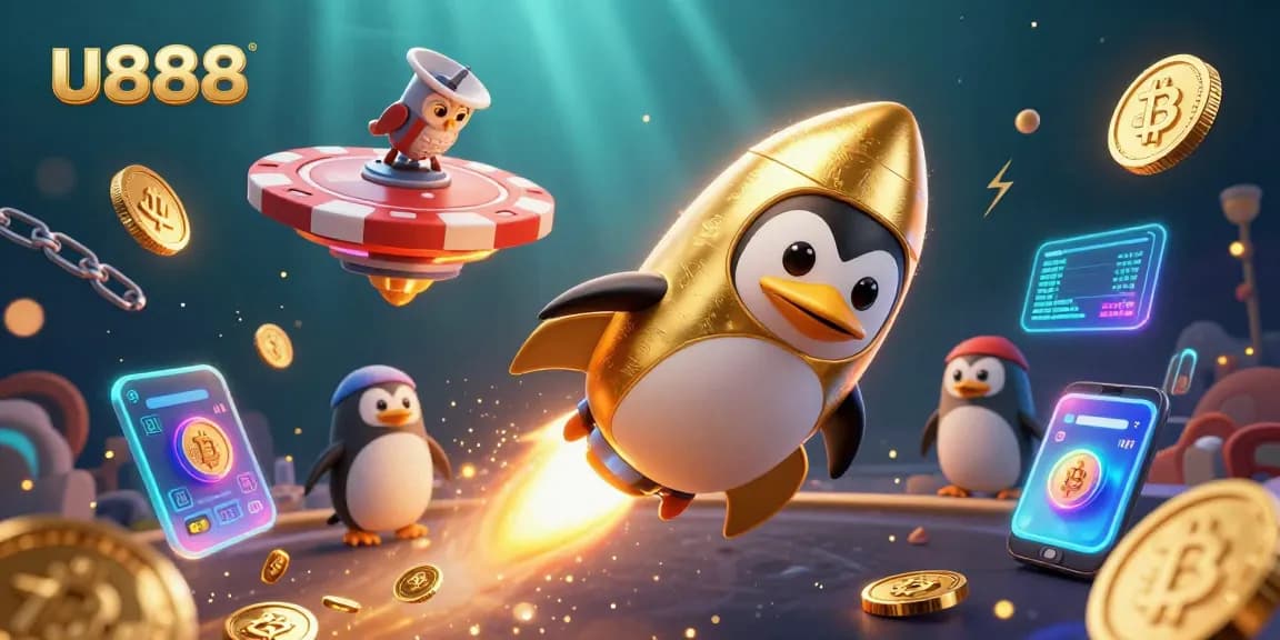 Join the action with u888 as golden penguins soar to winning heights in casino gaming.