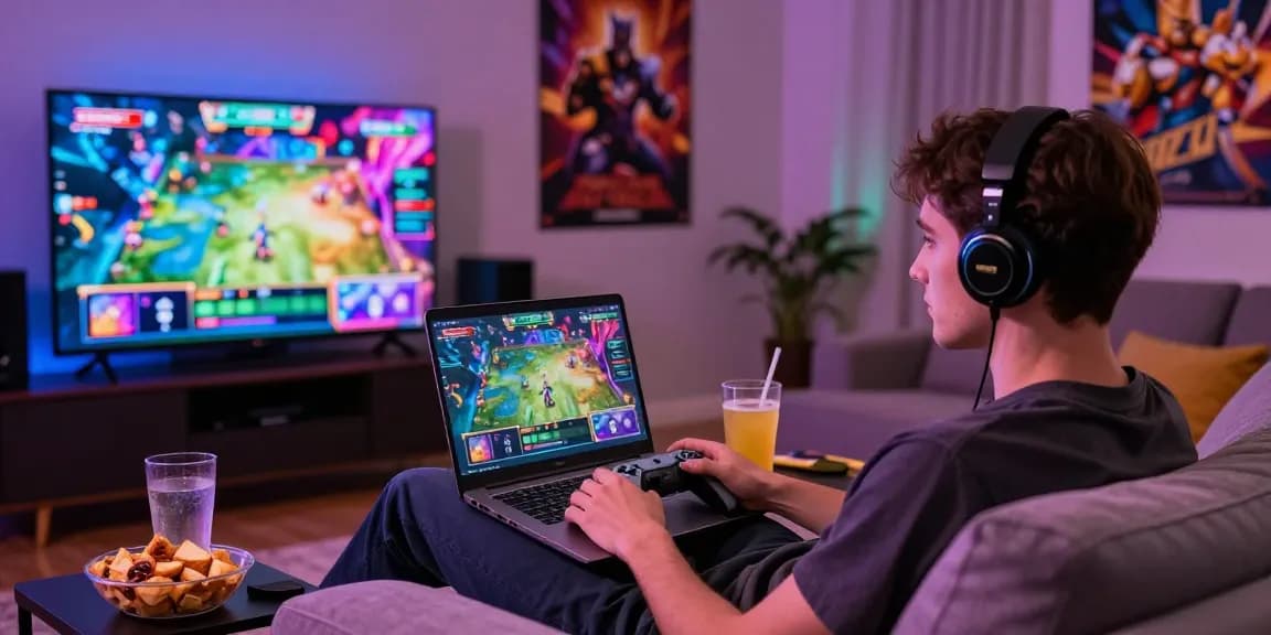 Pengguna bos88 menikmati pengalaman bermain game online di ruang modern.