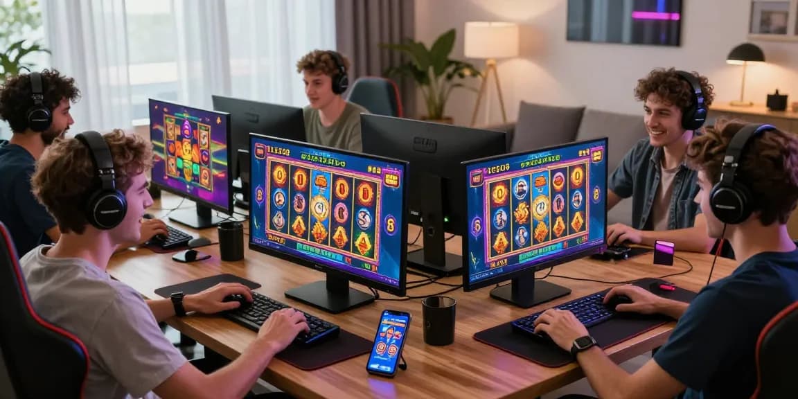 Players enjoying thrilling slot games at wd138.com in a vibrant gaming environment.