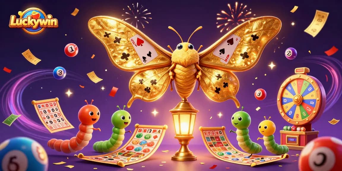 Experience thrilling wins with Luckywin's vibrant casino-themed 3D illustration full of excitement.