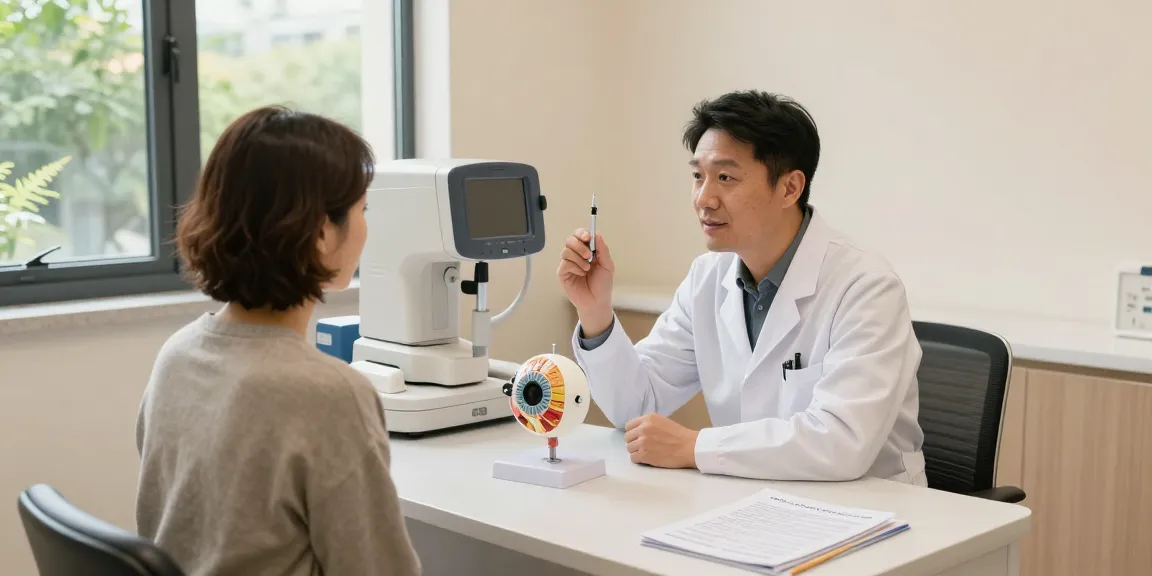 Engaging consultation on Смайл ласик at a modern eye clinic with expert guidance.