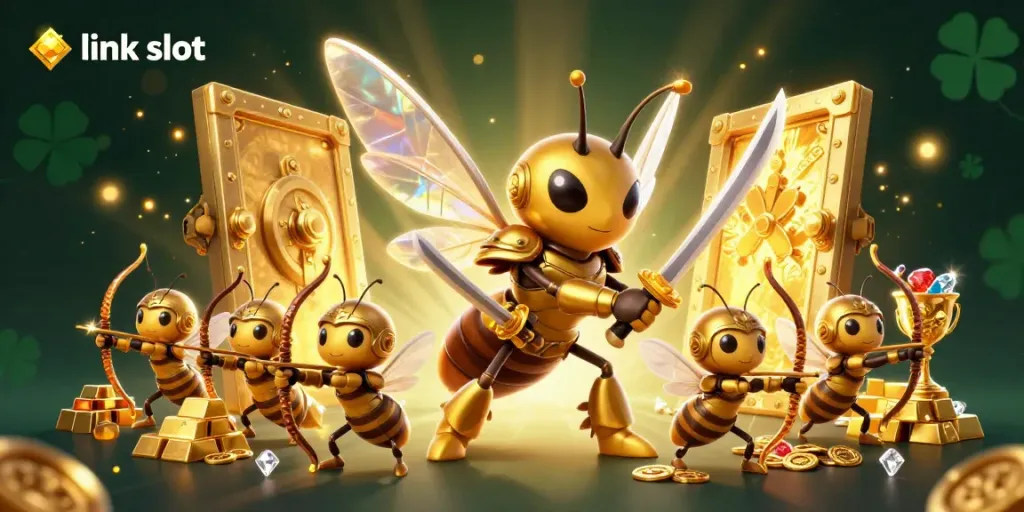Win big with the exciting link slot gameplay featuring captivating characters and rich casino elements.