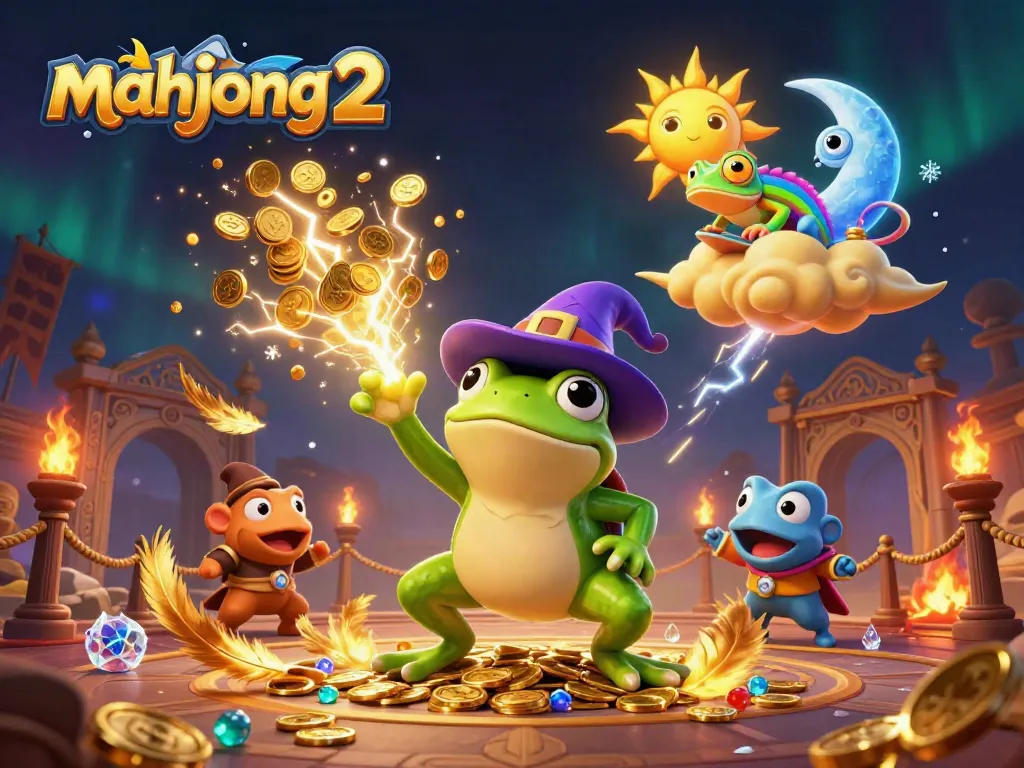 Grab winning strategies in mahjong 2 with animated coins and vibrant casino elements.