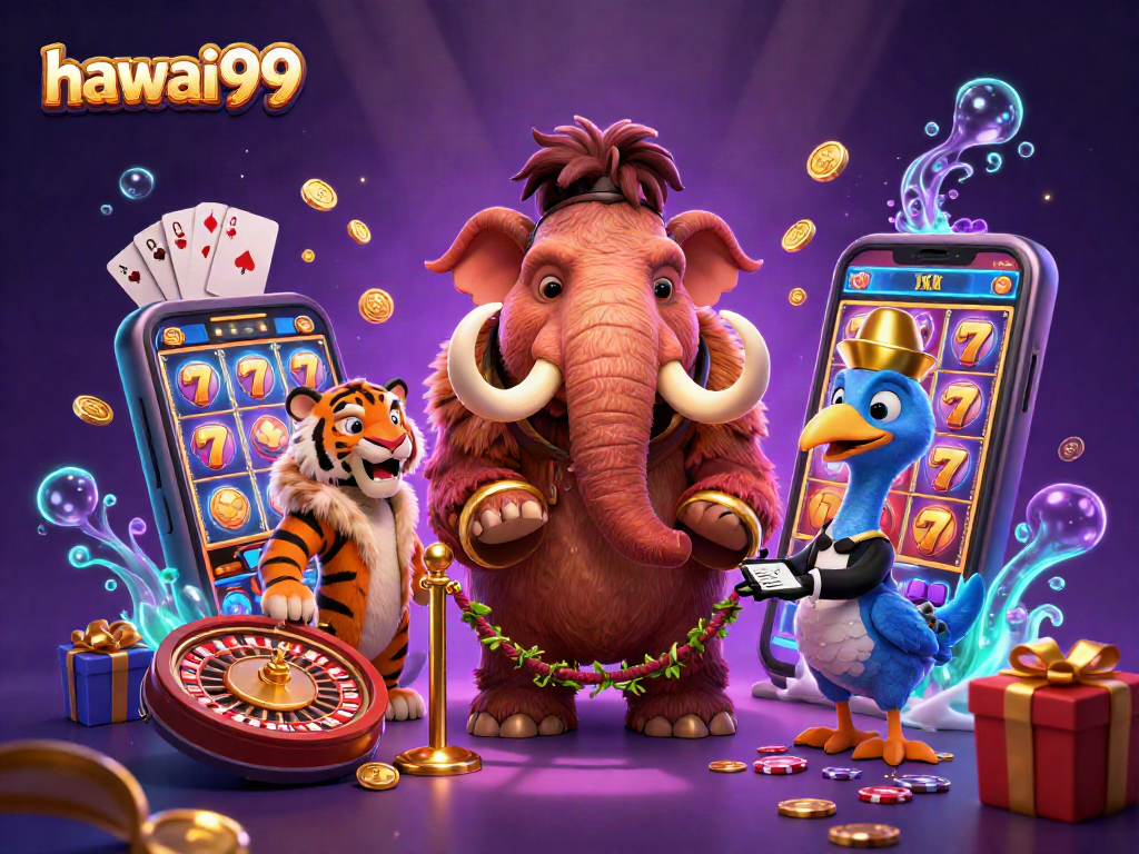 Experience hawai99 with vibrant casino fun, featuring unique characters and dynamic game elements.