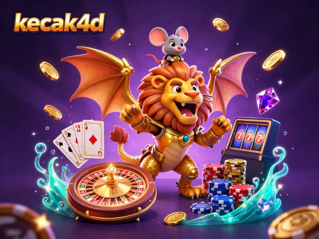 Experience thrilling gameplay with kecak4d's golden chimera and casino elements, featuring vibrant slot action.