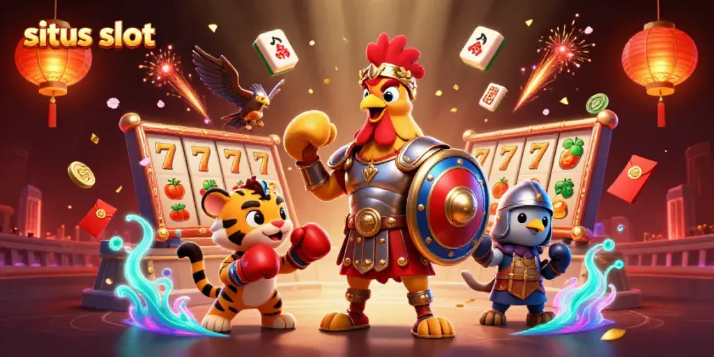 Slot situs slot bergambar ayam gladiator dan olahraga ramah di arena.