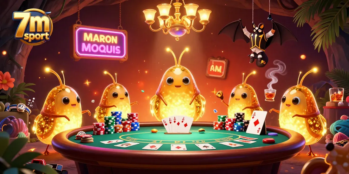 Experience the excitement of 7m sport at a lively cave casino with glowworms and poker tables!