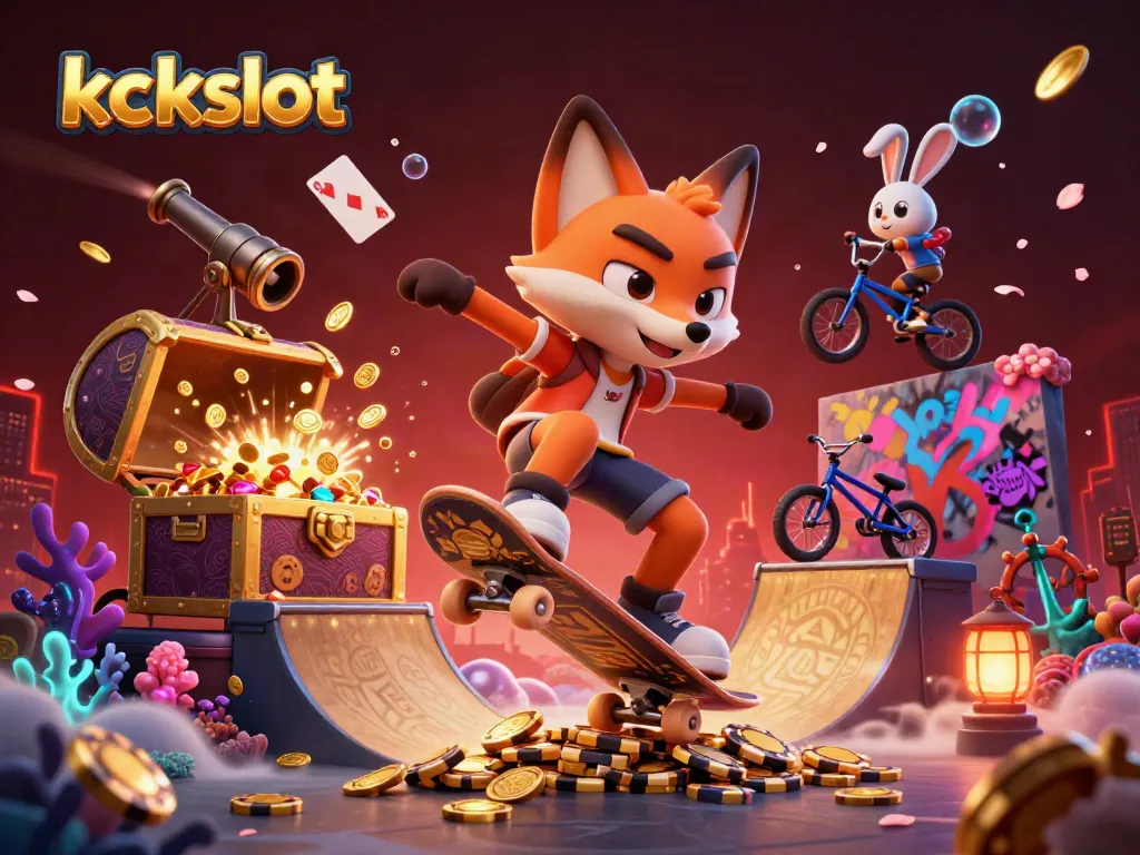 Menggenggam peluang menang dengan kckslot, ilustrasi 3D anggota komunitas melawan jackpot.