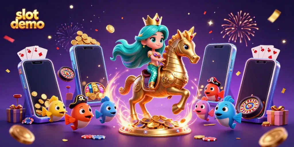 Slot demo permainan kasino online yang menarik dengan putaran gulungan.