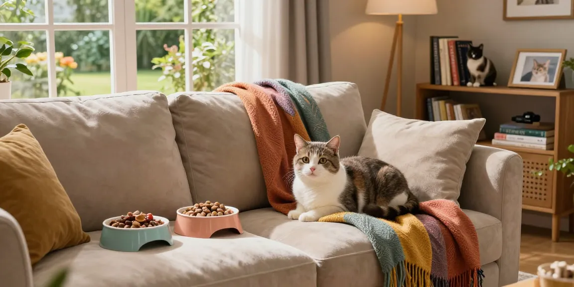 Gourmeticat entertainment news features a stylish cat enjoying gourmet food in a cozy home.