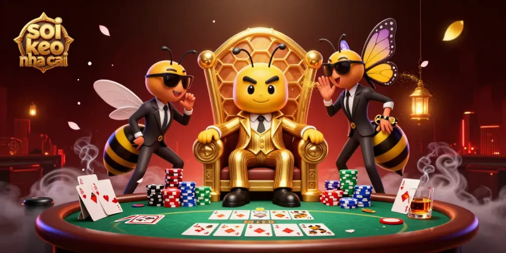 Engage in thrilling action with the illustrated characters of soi keo nha cai in a vibrant casino environment.