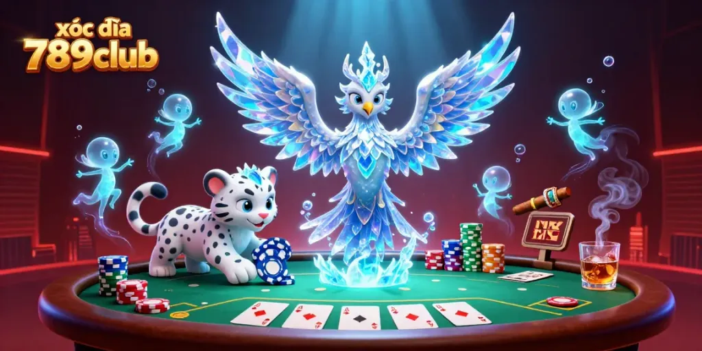 Experience thrilling gameplay with xóc đĩa 789club presented in a vibrant 3D illustration.