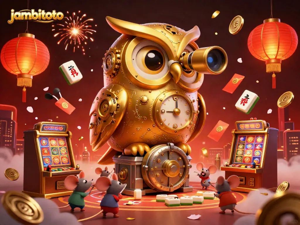Experience the excitement of jambitoto with vibrant casino scenes featuring whimsical characters and game elements.