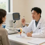 Engaging consultation on Смайл ласик at a modern eye clinic with expert guidance.