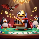 Experience the thrill of Sunwin with a vibrant 3D casino scene showcasing poker elements.
