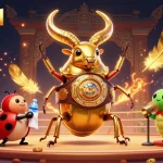 Engage in thrilling battles with tikus4d, showcasing a vibrant digital illustration of unique characters in action.